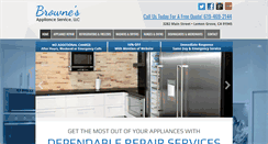Desktop Screenshot of brownesappliance.com
